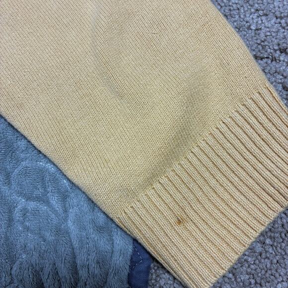 Vintage Butter Yellow Cable Knit Sweater Womens 2X Cotton Eclectic Grandpa Y2K - Picture 10 of 14